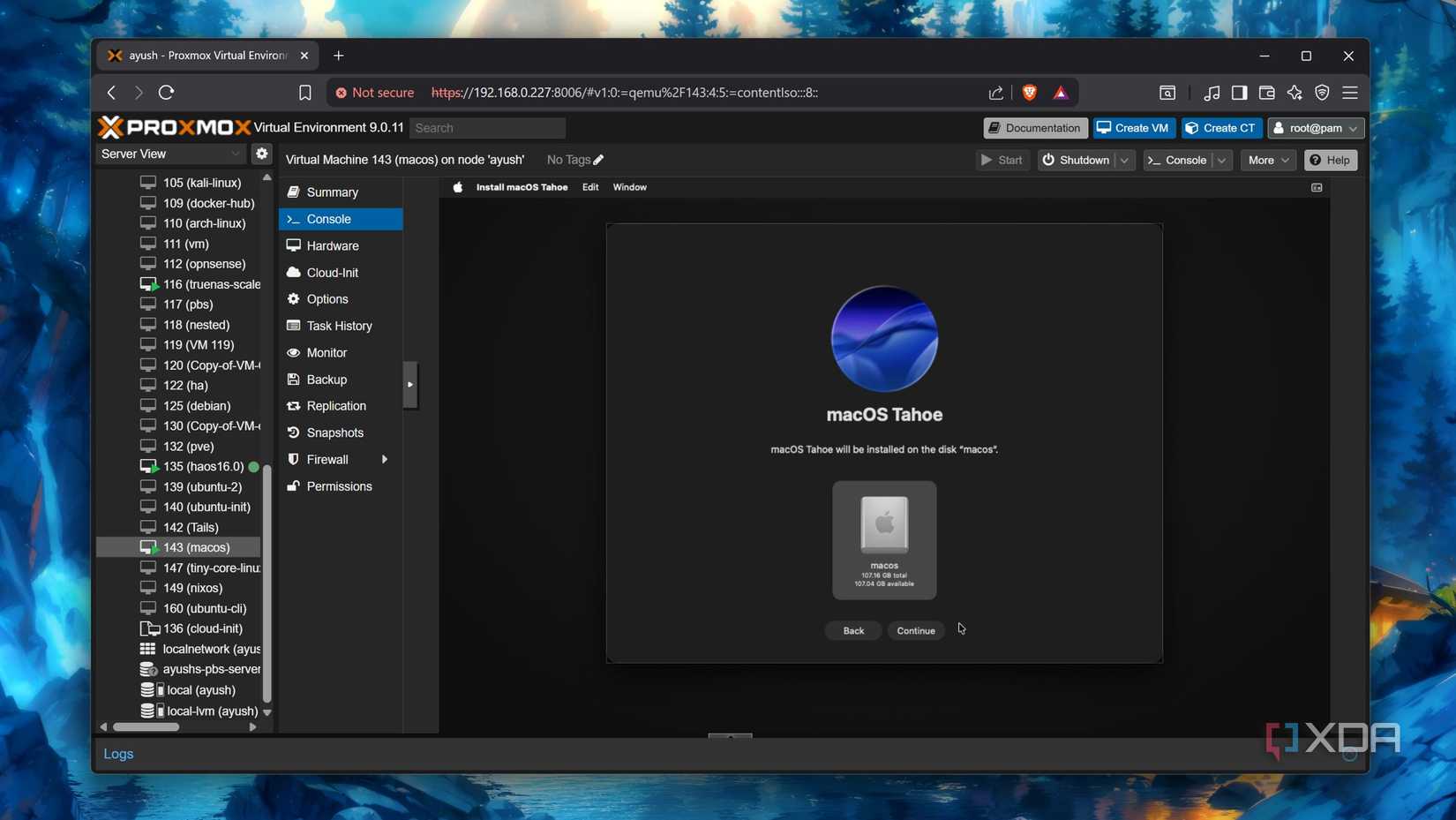 Choosing a Disk for a macOS VM