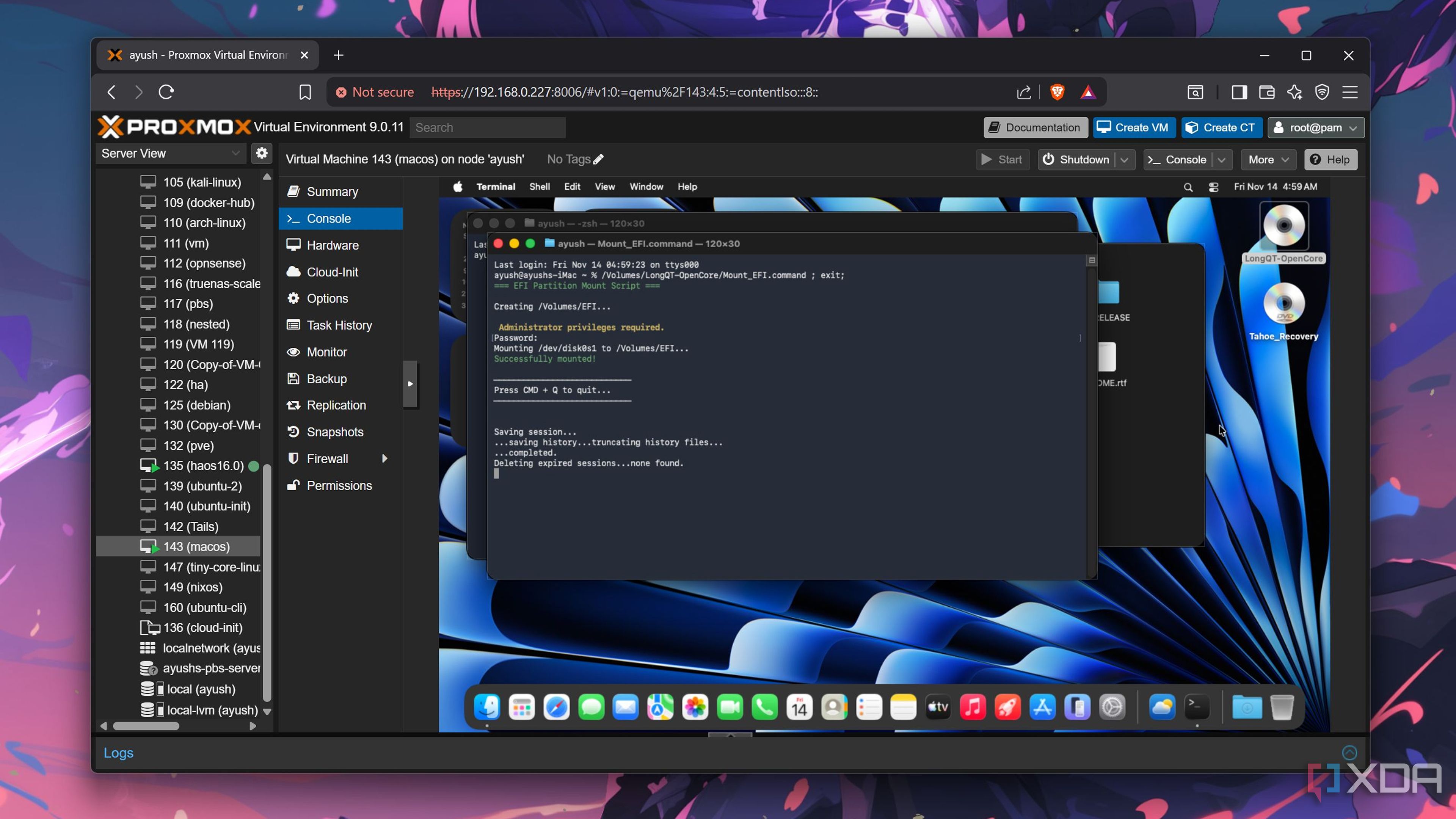 I installed macOS on Proxmox, and it works surprisingly well