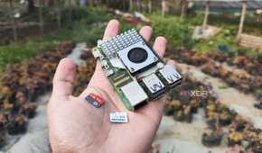 A person holding a Raspberry Pi and two microSD cards