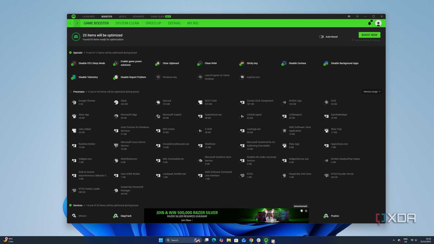 Performance Hud Razer Cortex I use this one utility to boost my PC's gaming performance, and it's ...