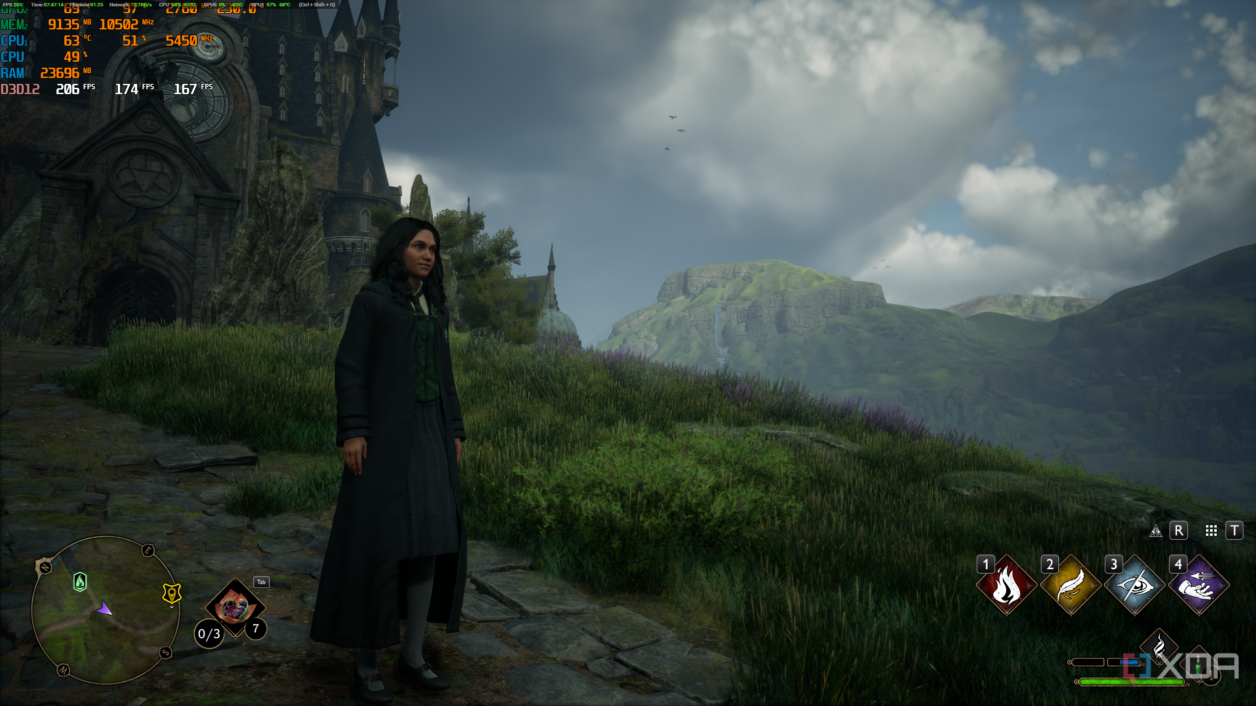 A gameplay screenshot from Hogwarts Legacy.