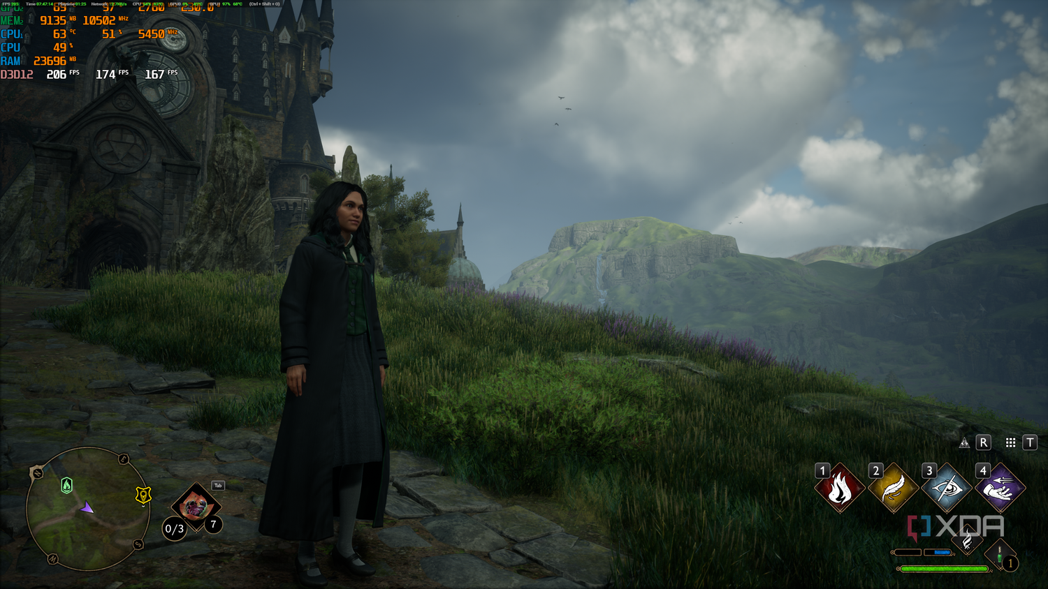 A gameplay screenshot from Hogwarts Legacy.
