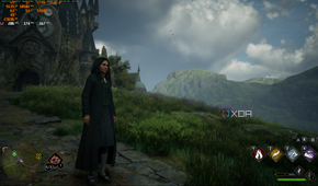 A gameplay screenshot from Hogwarts Legacy.
