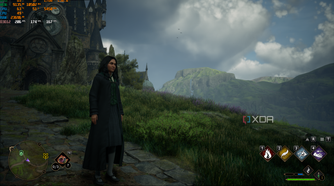 A gameplay screenshot from Hogwarts Legacy.