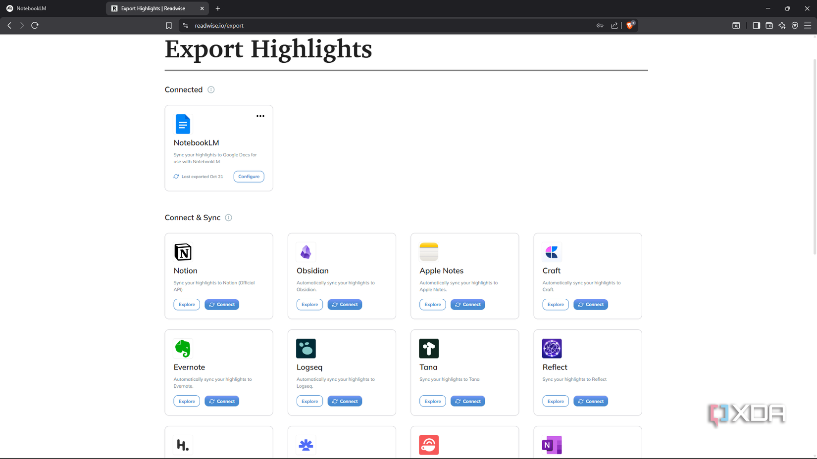 Readwise Icon Pairing NotebookLM with Readwise was a game-changer for my productivity