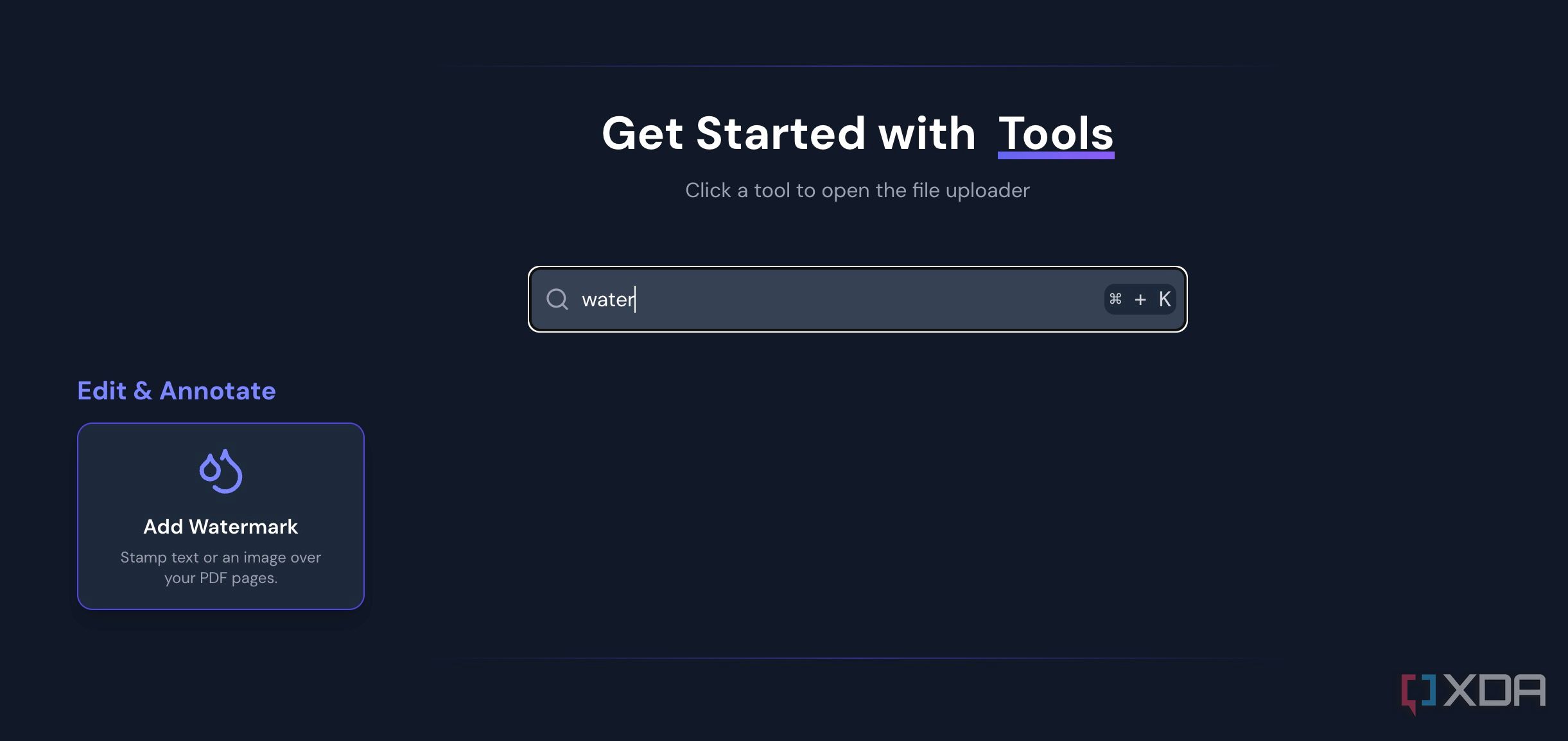 BentoPDF watermark tool
