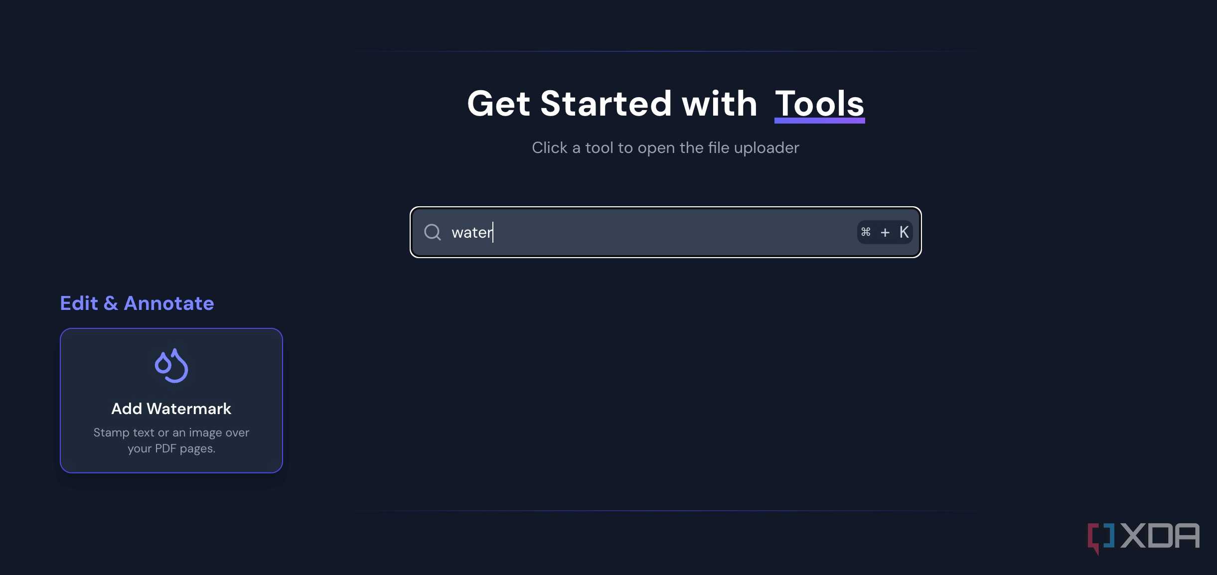 BentoPDF watermark tool