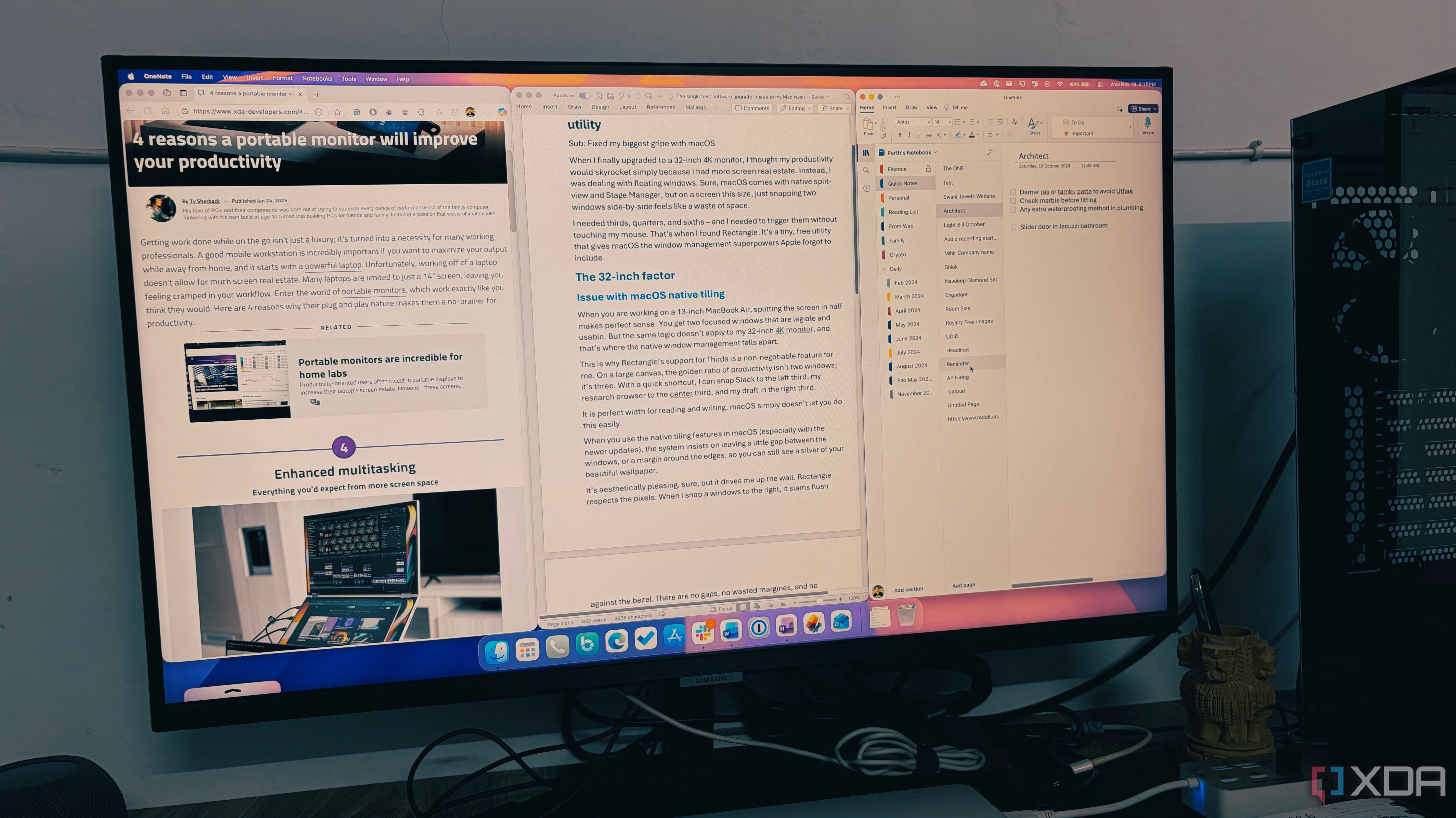 Rectangle on a monitor