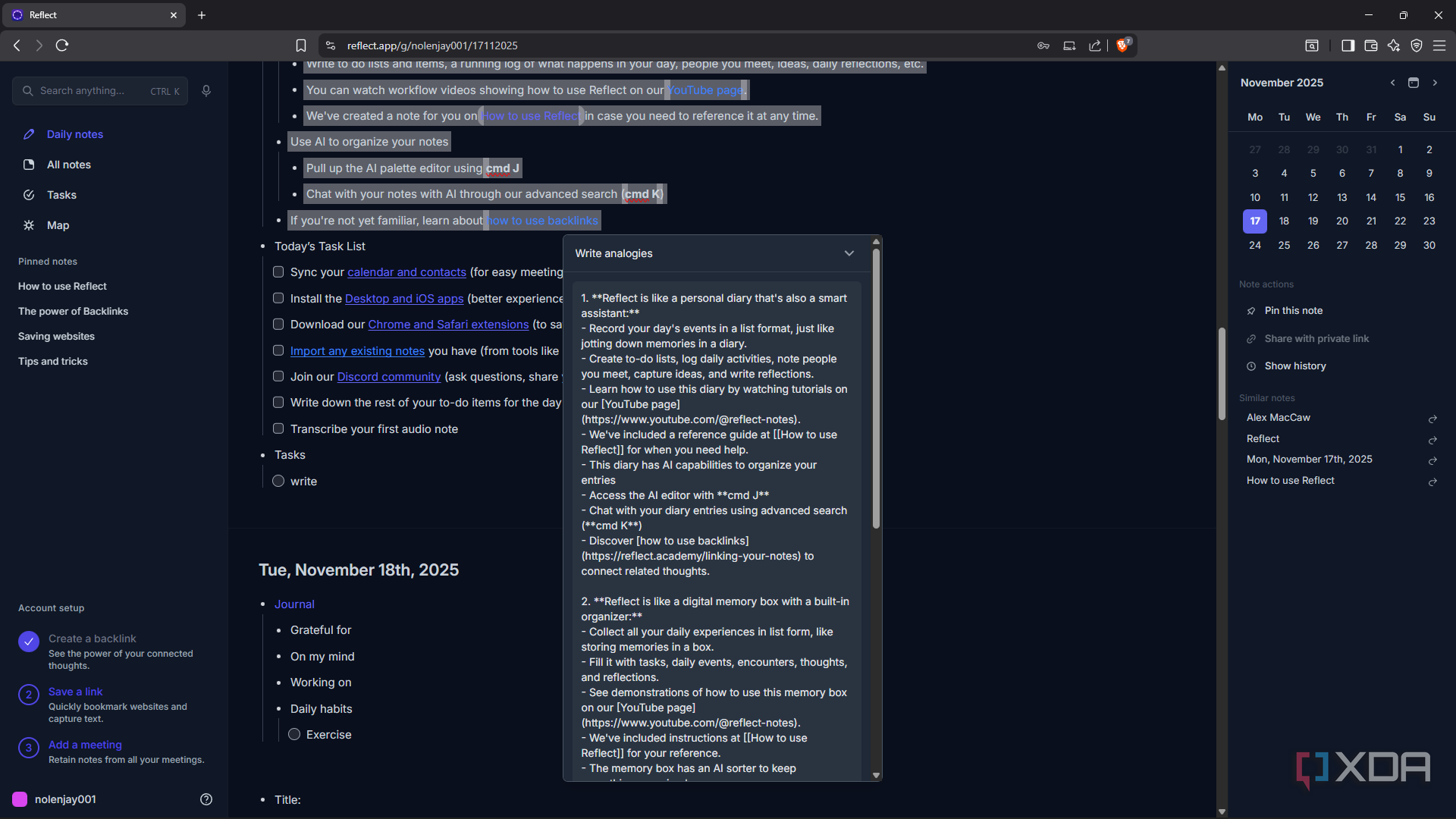 Reflect Ai Note I started using this AI-powered tool for all my notes, and it's been a ...