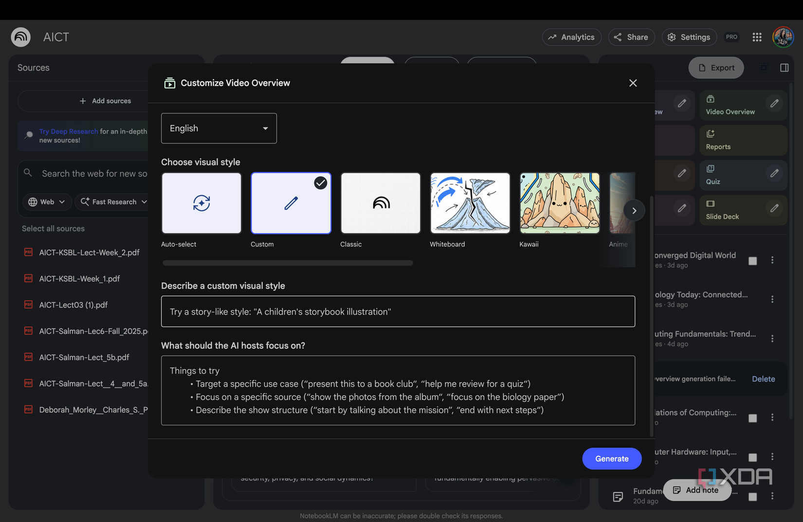 Custom Video Overviews in NotebookLM