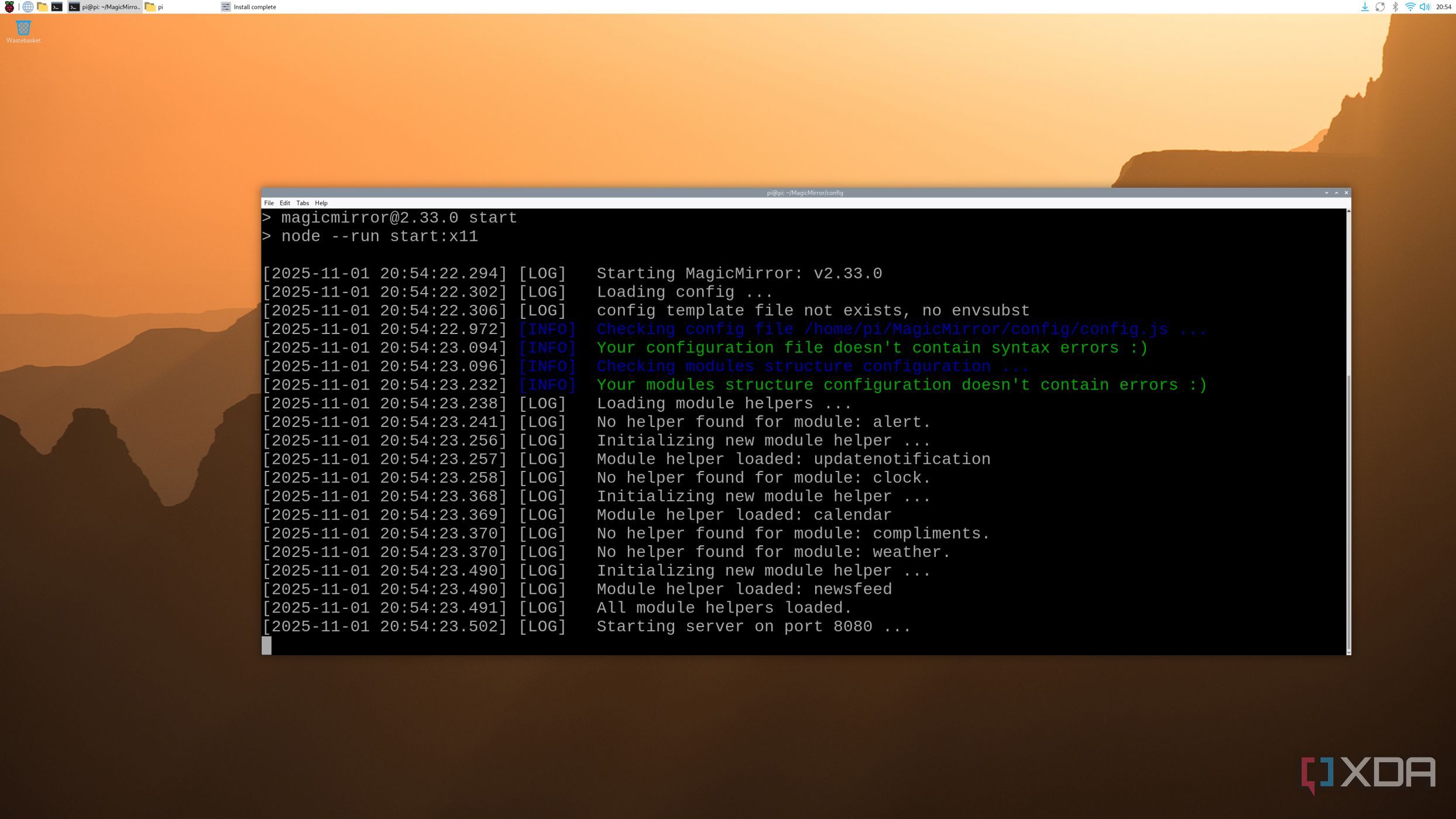 Starting MagicMirror from Terminal