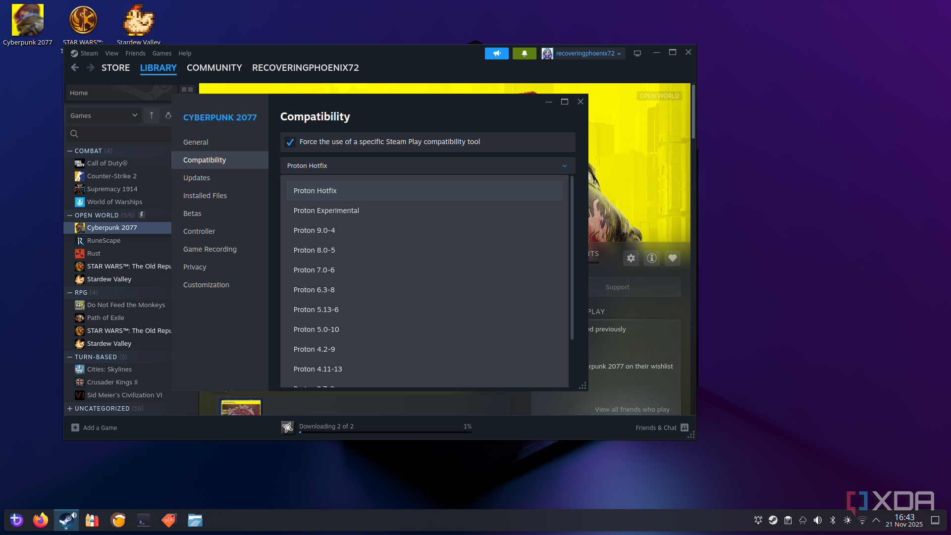 Steam compatibility settings-1