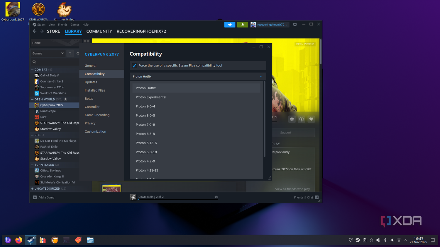 Steam compatibility settings-1
