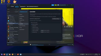 Steam controller settings