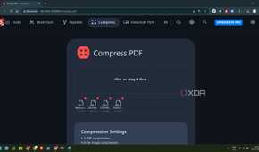 screeenshot of stirlingpdf pdf compression tool