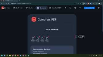 screeenshot of stirlingpdf pdf compression tool