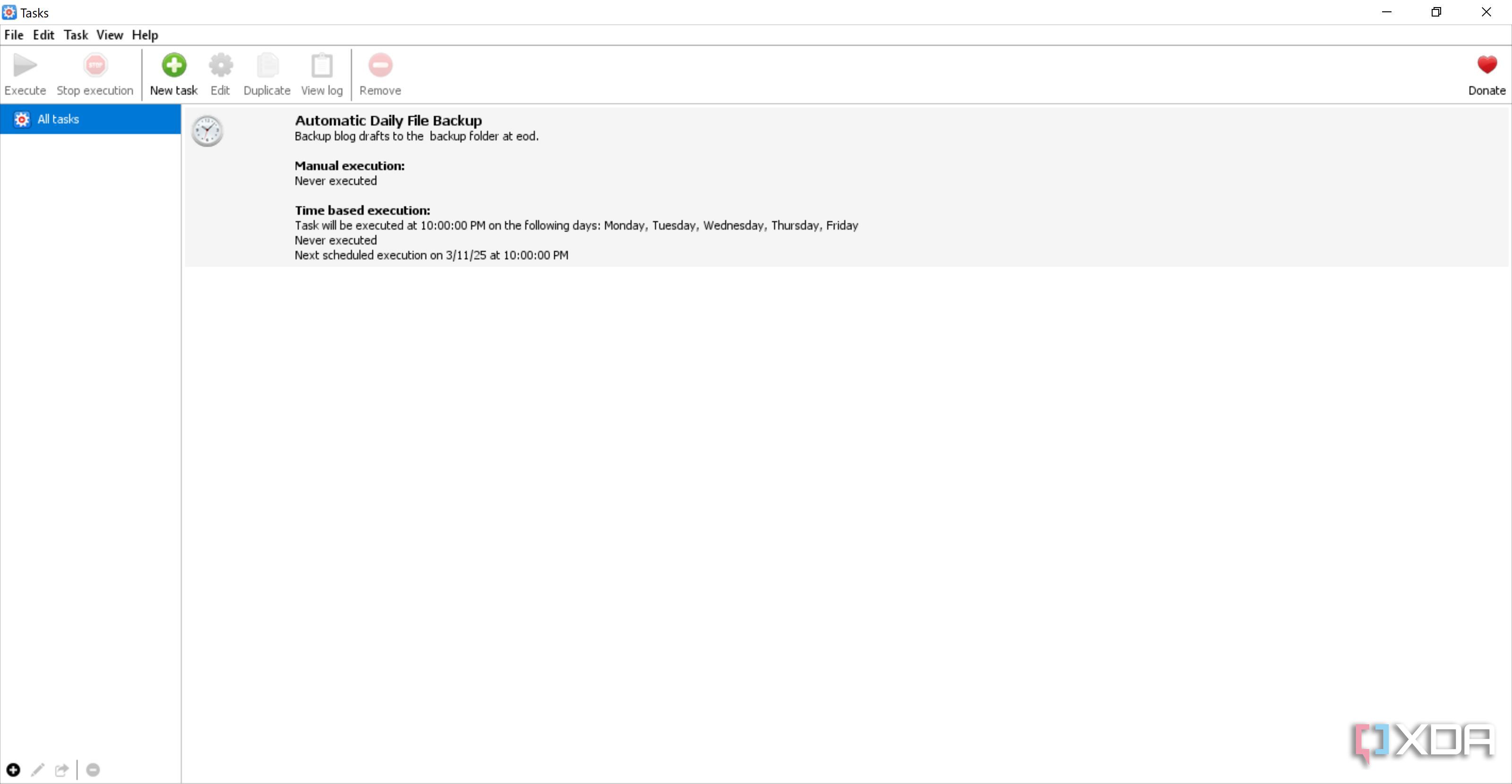 I use this open-source alternative instead of Windows Task Scheduler