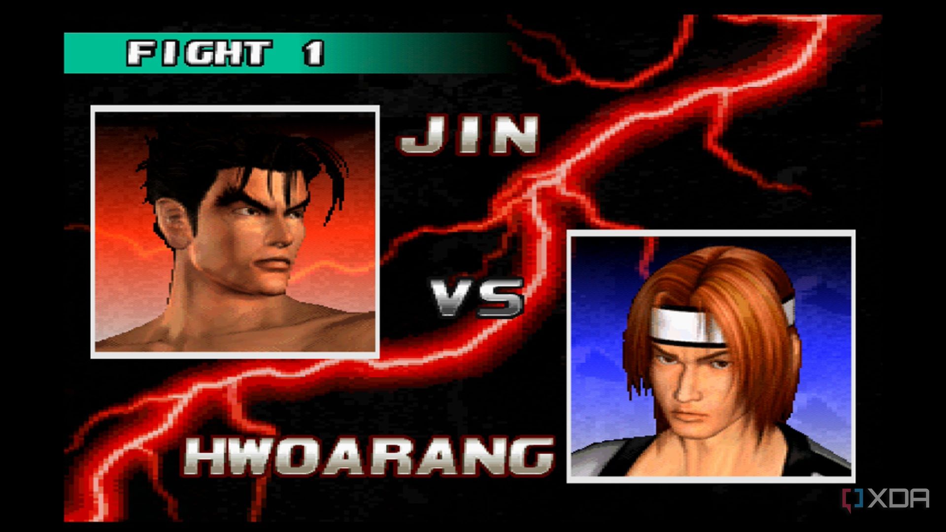 A screenshot of the VS screen from Tekken 3