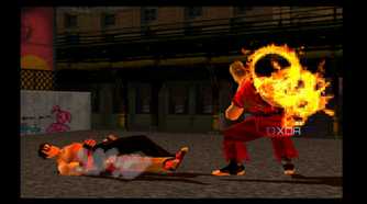 A screenshot of a replay from Tekken 3