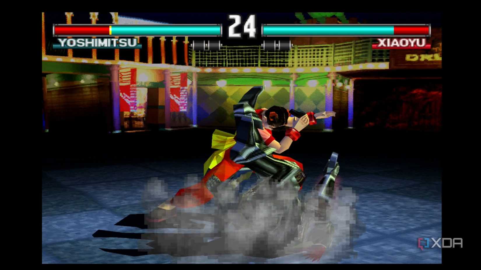 Una captura de pantalla del juego de Tekken 3.