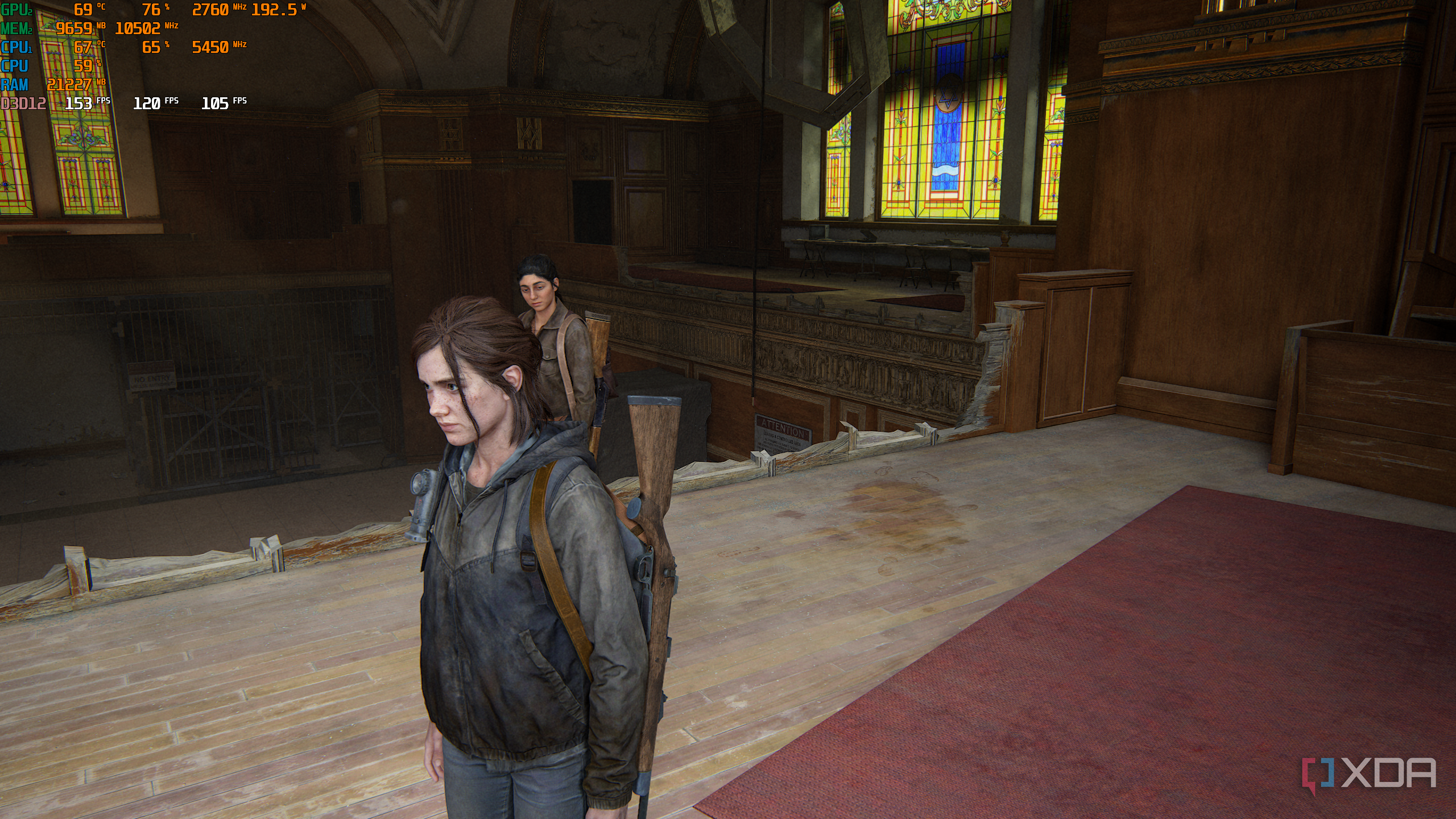 A screenshot from the video game, 'The Last of Us Part II".