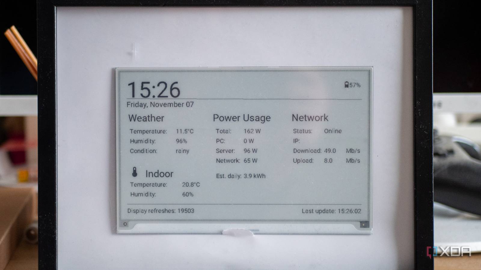 I turned a photo frame and an ESP32 into the perfect smart home display