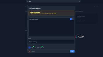 Tududi makes it easy to tag tasks.
