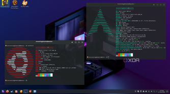 Ubuntu and Arch Linux terminals in Bazzite