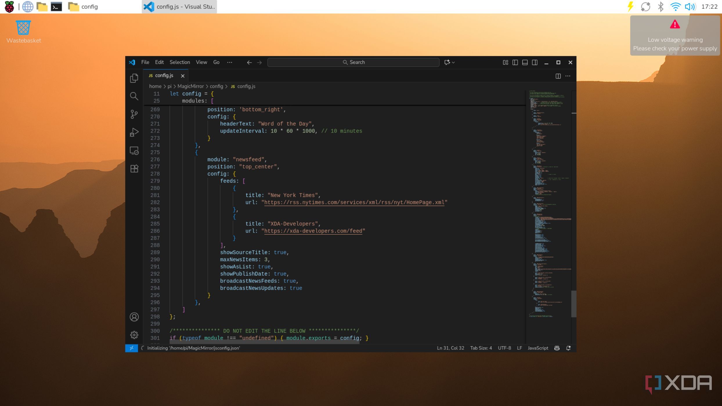 Using VS Code for editing Config files on Raspberry Pi