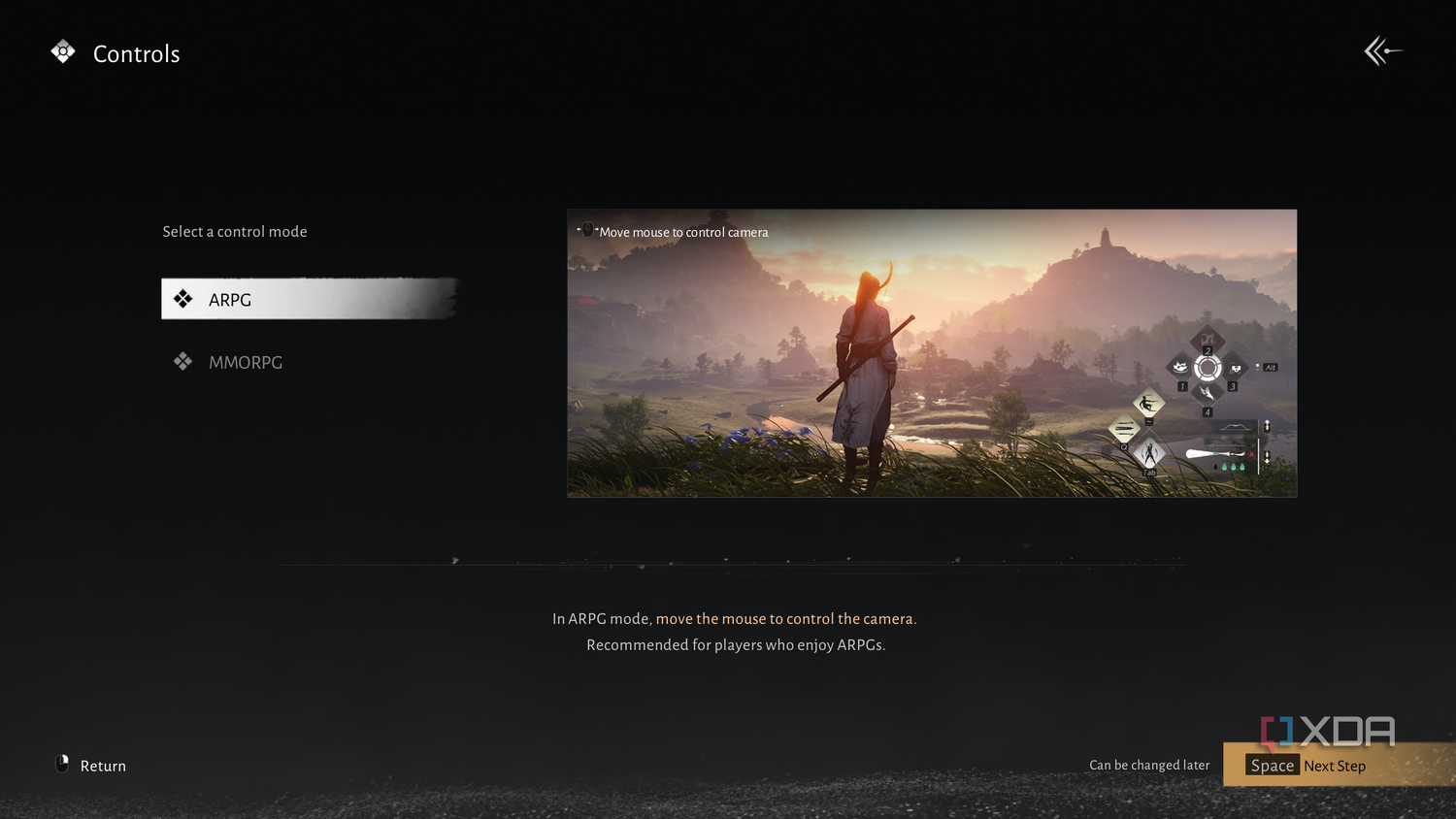 Choosing between MMORPG and ARPG in Where Winds Meet.