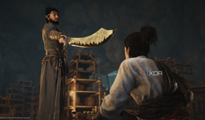 An assassin brandishing his blade in Where Winds Meet.