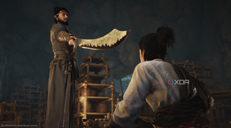 An assassin brandishing his blade in Where Winds Meet.