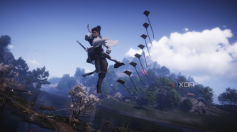 Double jumping in midair in Where Winds Meet.