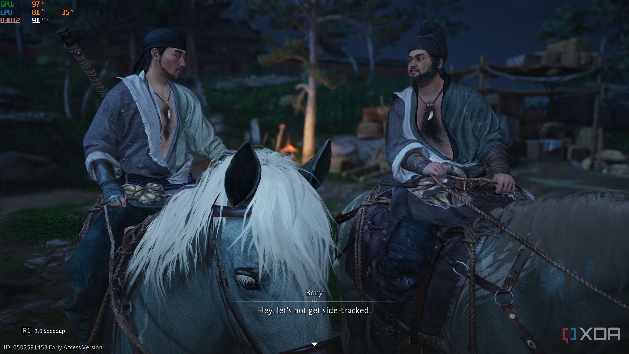 Two horse thieves in Where Winds Meet.
