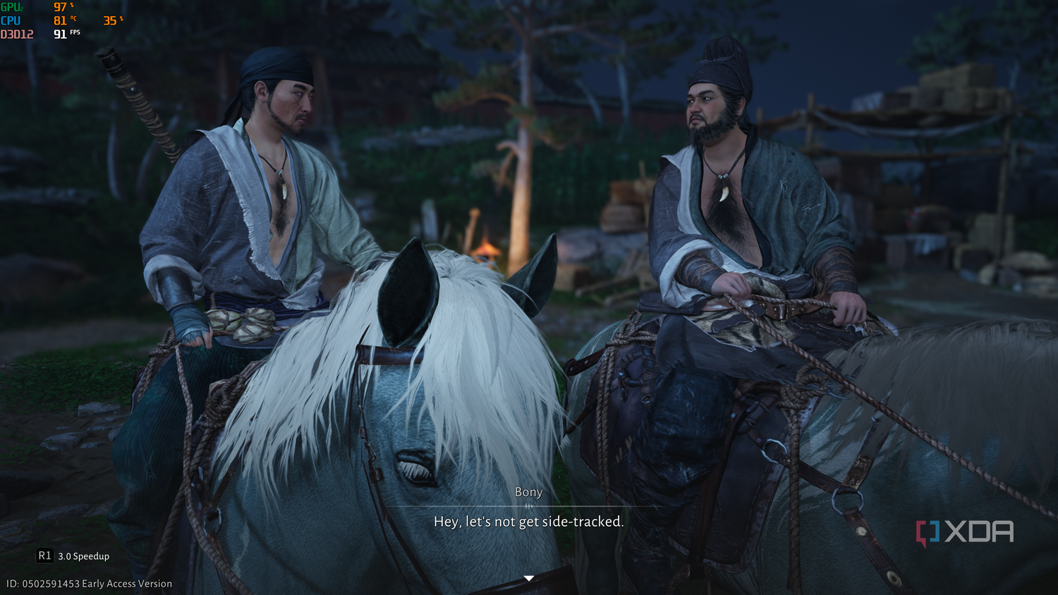 Two horse thieves in Where Winds Meet.