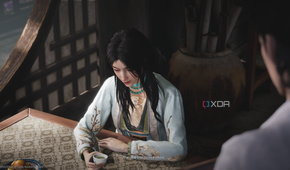 A mysterious guest at the tavern in Where Winds Meet.