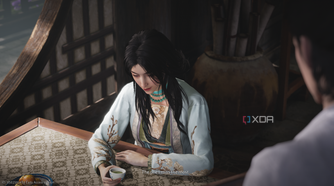 A mysterious guest at the tavern in Where Winds Meet.