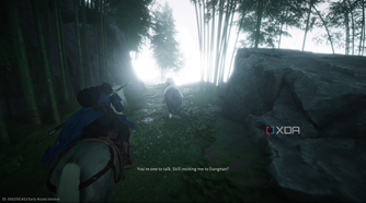 A horse chase in Where Winds Meet.