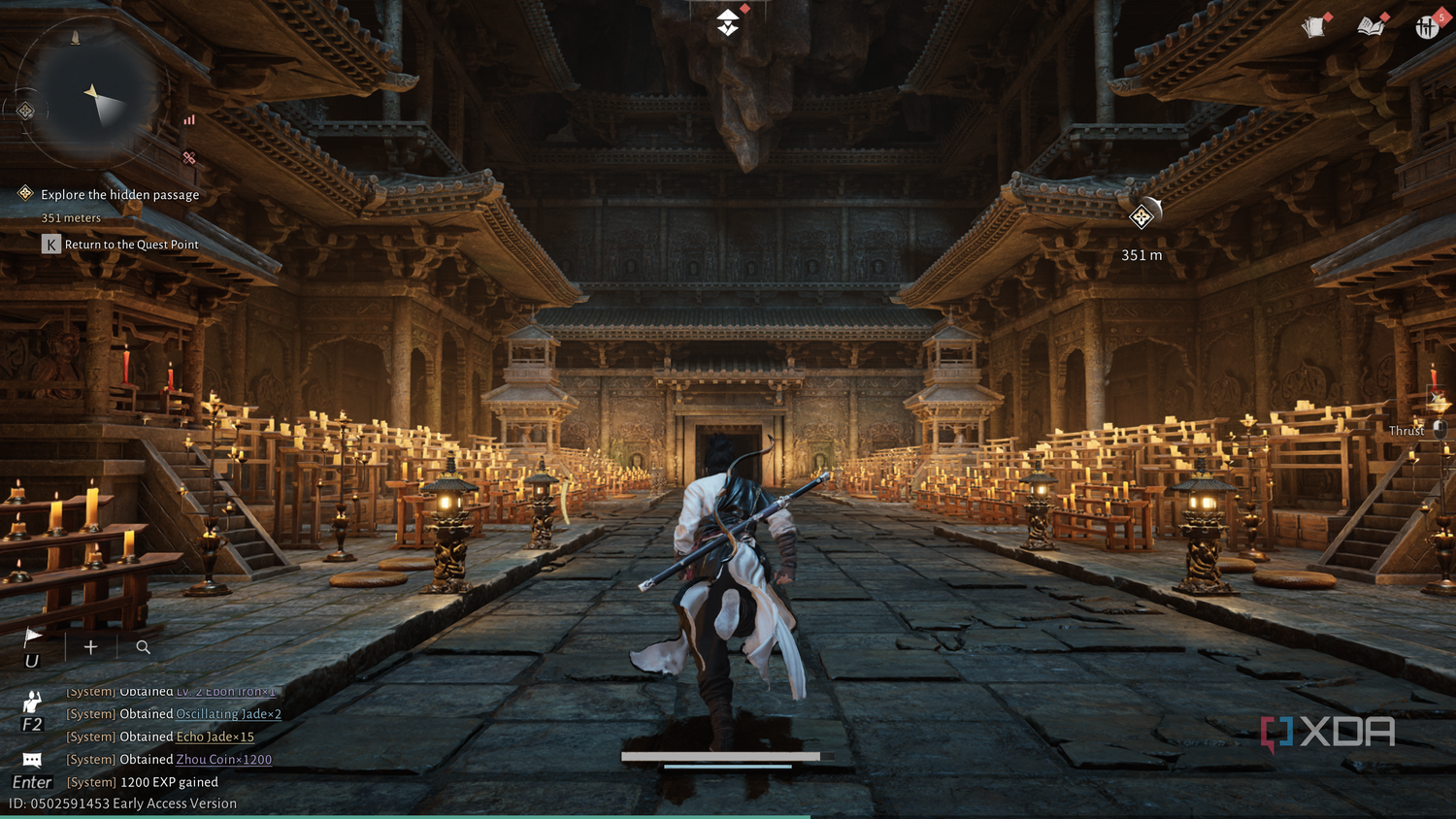 A sprawling treasure dungeon in Where Winds Meet.