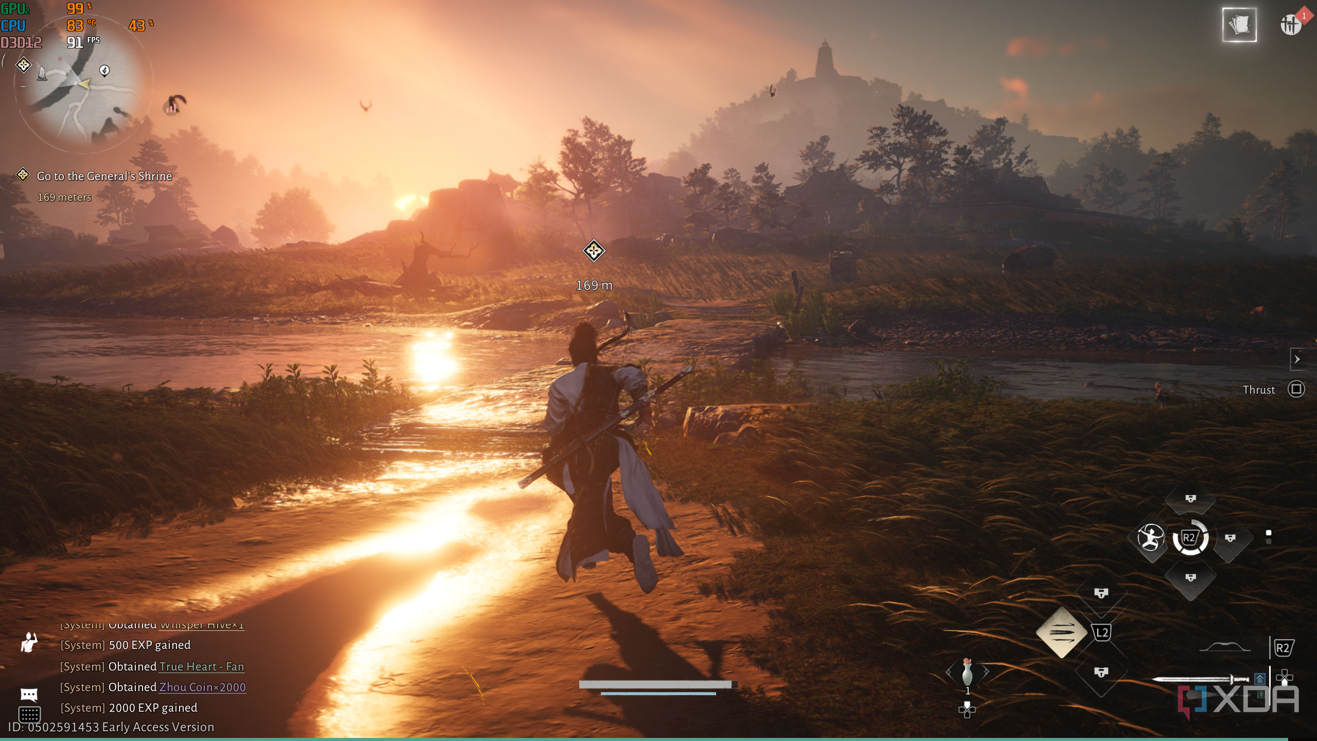 Sunset in Where Winds Meet.