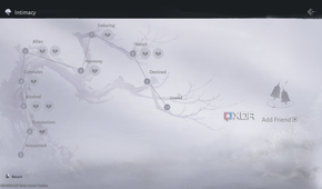 Intimacy system tree in Where Winds Meet.