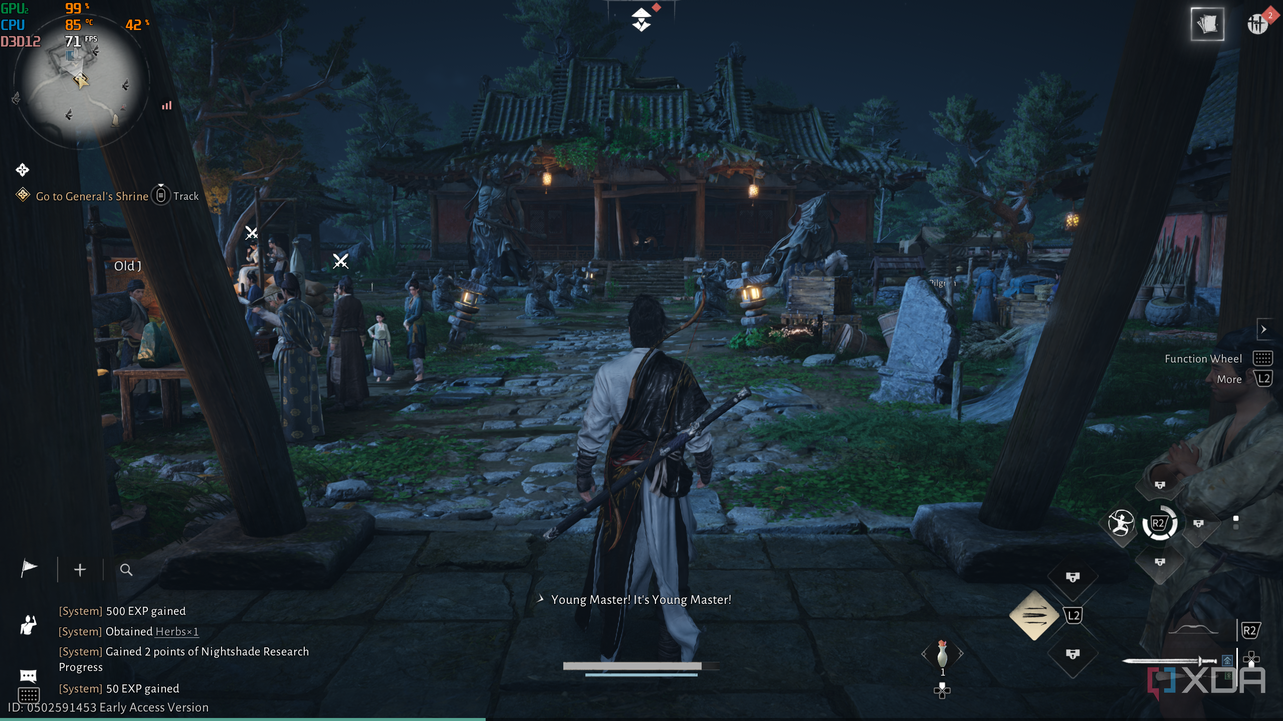 EWntering a temple town in Where Winds Meet.