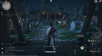 EWntering a temple town in Where Winds Meet.