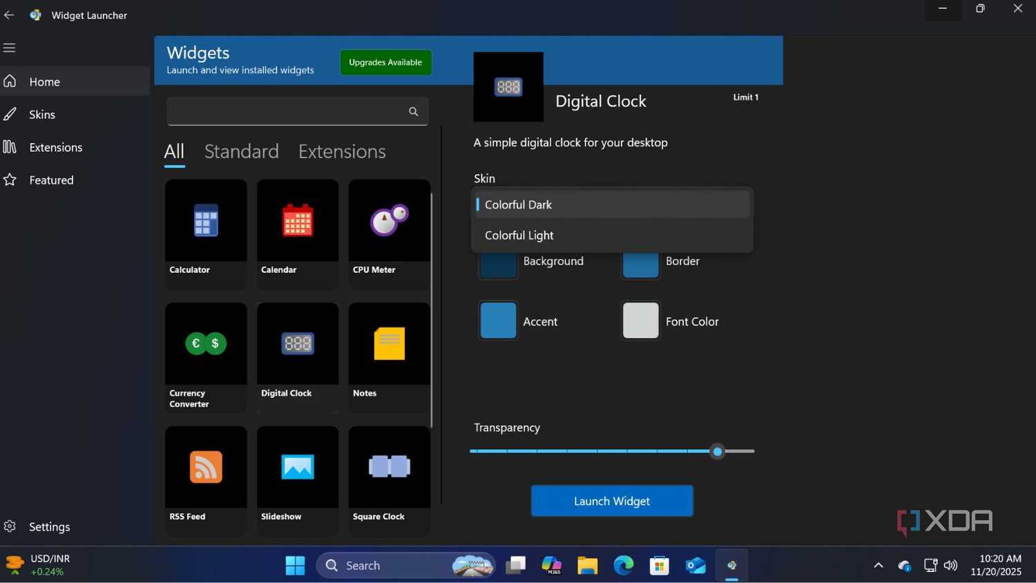 Widget Program This free program is all I need to make my Windows desktop perfect