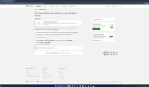 A screenshot featuring a description of Windows 11's game mode.