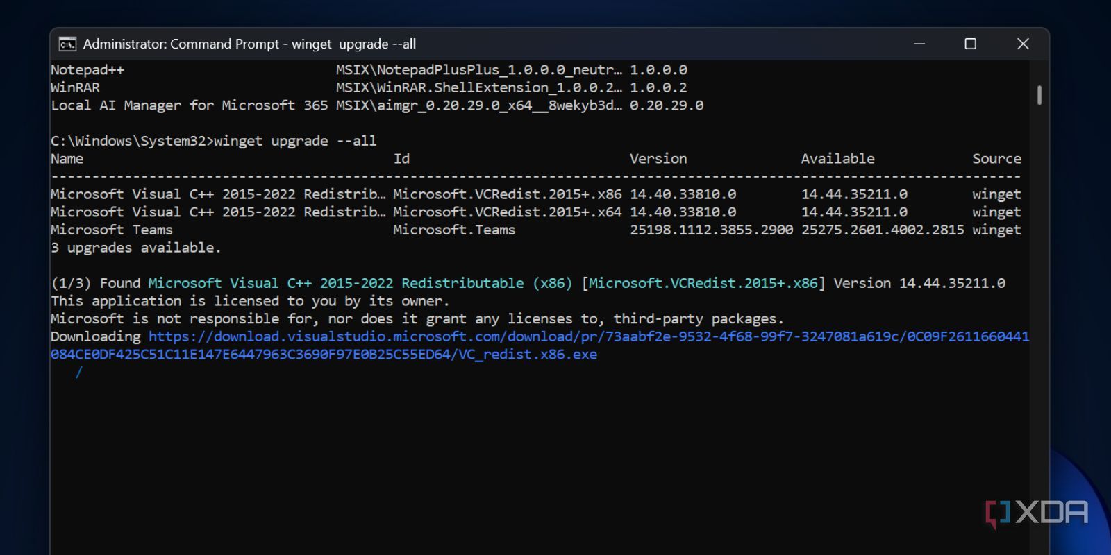 I finally started using Linux-style package management on Windows, and ...