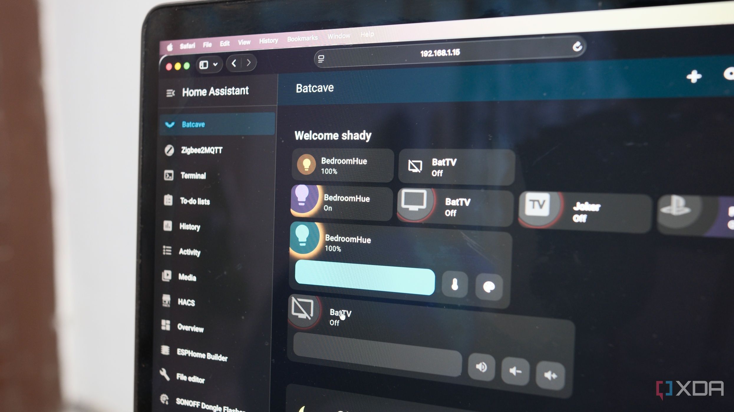 Photo of animated cards on Home Assistant Dashboard