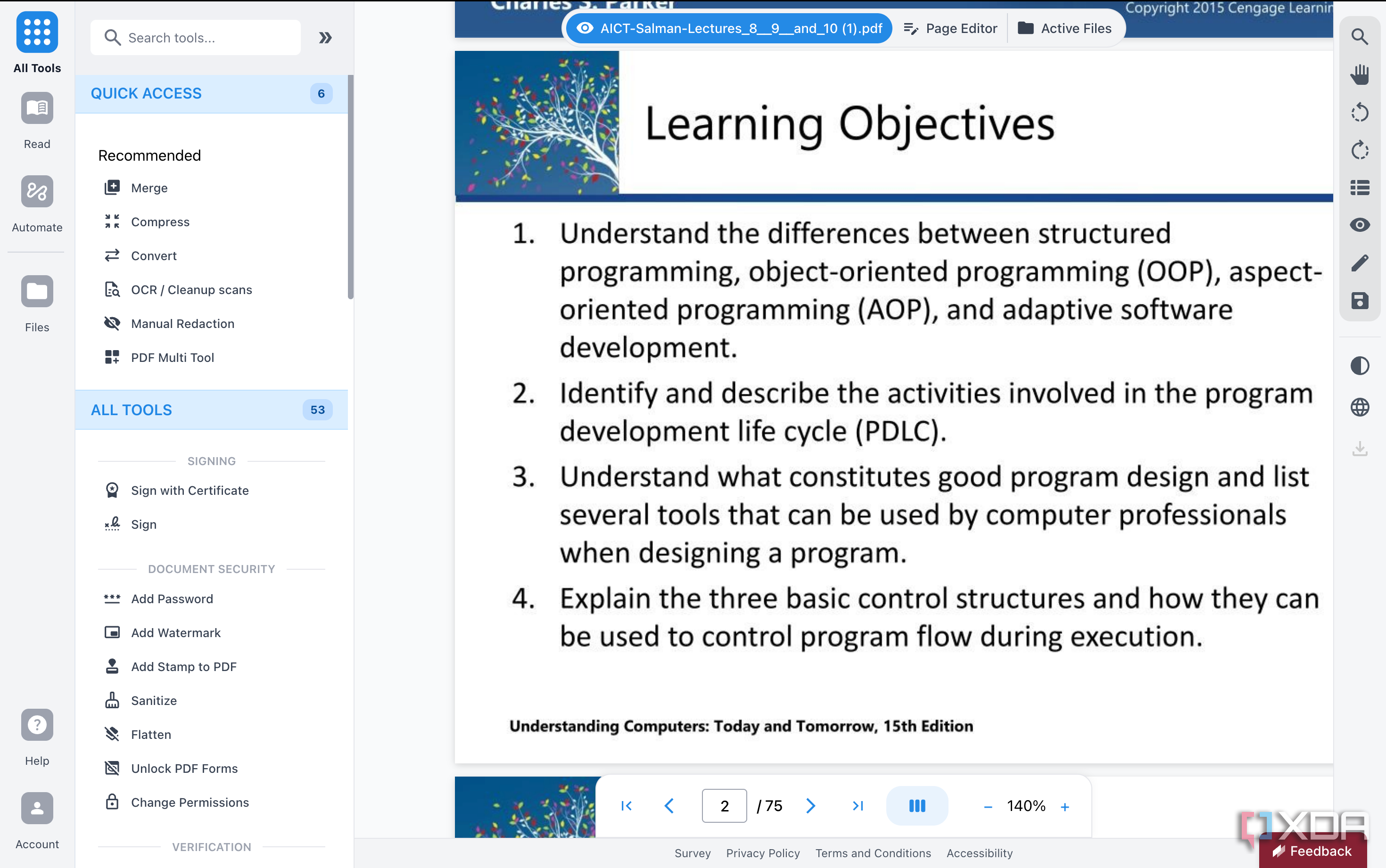 Adding a PDF to the Stirling PDF interface
