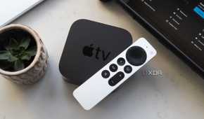 The Apple TV 4K and the Siri Remote sitting on a counter