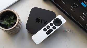 The Apple TV 4K and the Siri Remote sitting on a counter